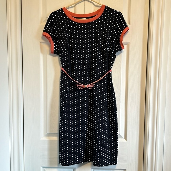 Thyme Maternity Dresses & Skirts - 🔥🔥THYME MATERNITY | Beautiful polka dot blue/salmon dresses with belt